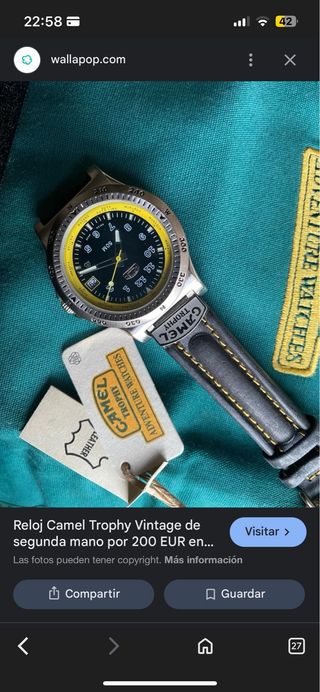 Reloj Camel Trophy Vintage de coleccionista