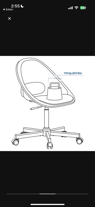 Silla de oficina Ikea beige