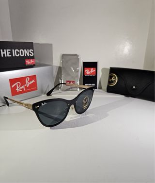 Occhiali Ray Ban Cat Eye Nero e Oro
