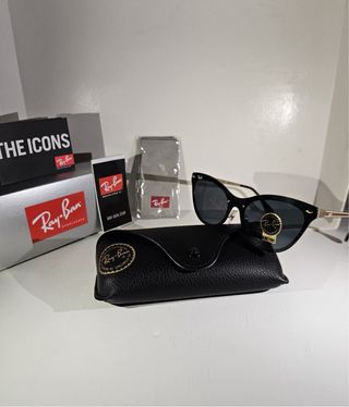 Occhiali Ray Ban Cat Eye Nero e Oro