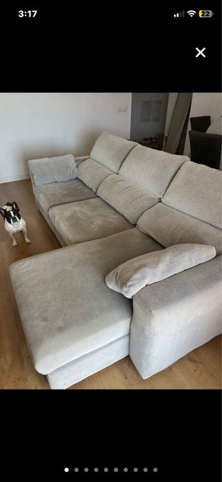 Sofá Cama Beige/Gris