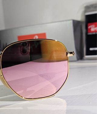 Occhiali Ray Ban Hexagonal Oro Rosa