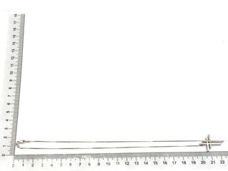 cadena oro 18k con piedra con diamante 22cm