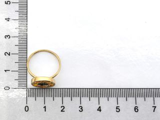 sortija oro 18k con piedra con malaquita t. 14 (17,2 mm)