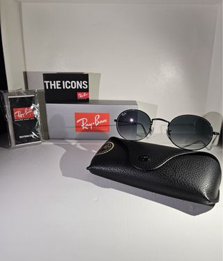 Occhiali Ray Ban Oval Neri/Grigi