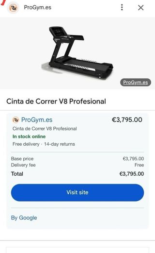 Cinta de correr Platinum Profesional V8