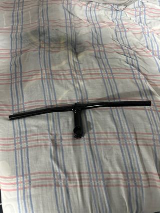 Manillar y potencia bicicleta negro