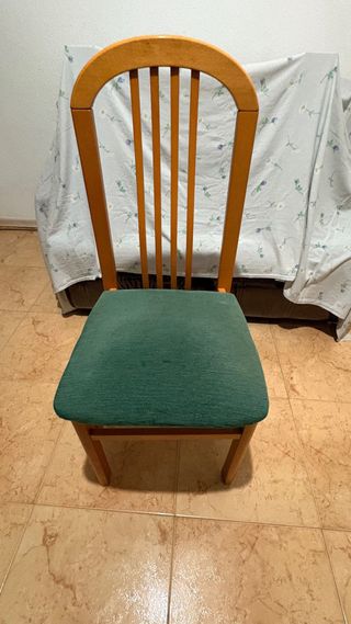 Mesa comedor extensible y 6 sillas madera