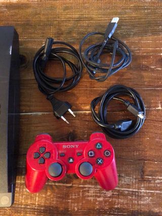 Consola PS3 SLIM 320GB + Mando Rojo