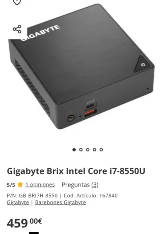 Gigabyte Brix i7-8550U Mini PC