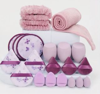 Set Belleza Pastel Rosa y Morado