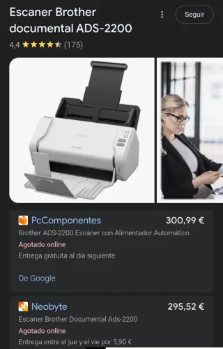 Brother ADS2200 - Escáner documental sobremesa