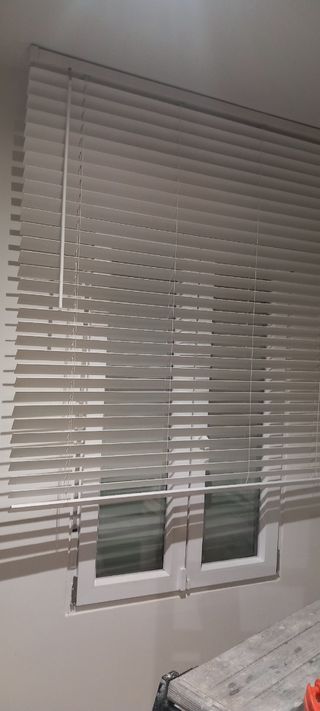 2 Estores Madera Blanco LAMA 5cm