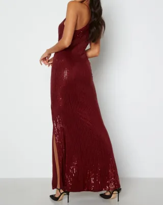 Vestido fiesta lentejuelas rojo Bubbleroom