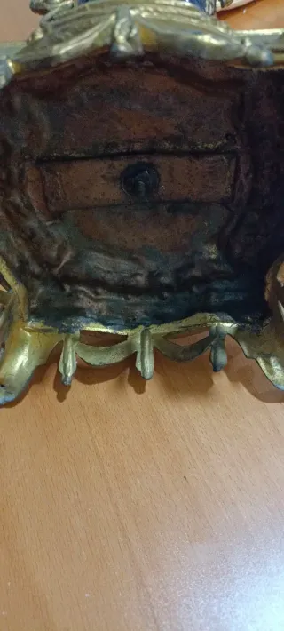 Jarrón Antiguo  Cerámica Azul Ánfora