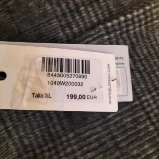 Abrigo El Ganso cuadros gris y negro