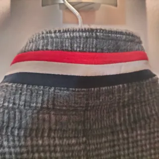 Abrigo El Ganso cuadros gris y negro