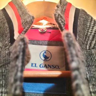 Abrigo El Ganso cuadros gris y negro
