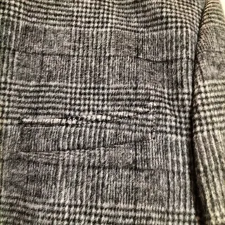 Abrigo El Ganso cuadros gris y negro