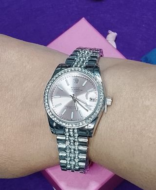 Reloj Rolex Plata y Rosa