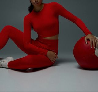 Camiseta Deportiva Manga Larga Prozis Roja