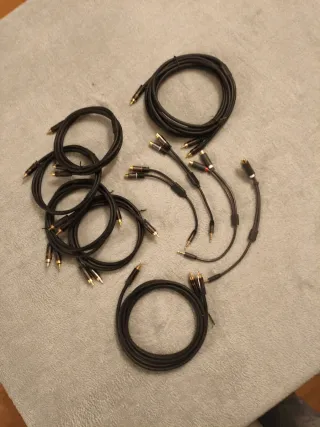 (*GANGA*) Lote de cables de sonido a. calidad