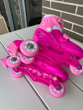 Patines Disney Princess rosas talla ajustable