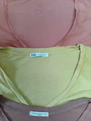 Lote 3 Camisetas Básicas M (Tex, Zara, terraduan)