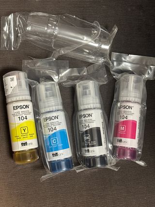 4 Tintas Epson 104 Ecotank (Y, C, BK, M)