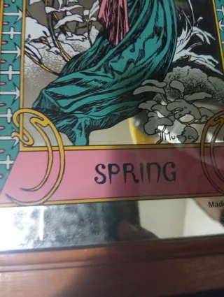Specchio vintage Alphonse Mucha Primavera