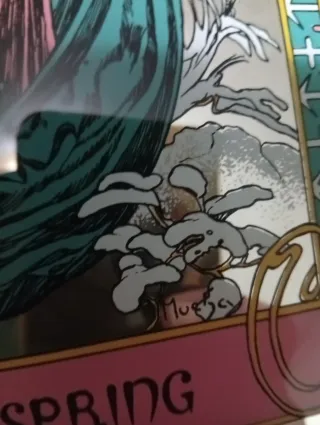 Specchio vintage Alphonse Mucha Primavera