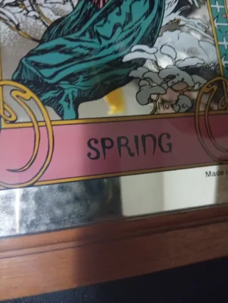 Specchio vintage Alphonse Mucha Primavera