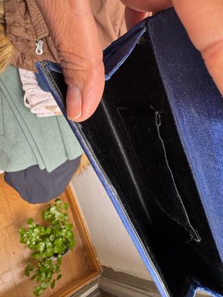 Bolso de fiesta azul y negro