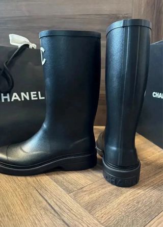 Botas Chanel Talla 40 Negras