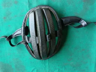 Casco Ciclismo Danese Vintage Pelle Nera