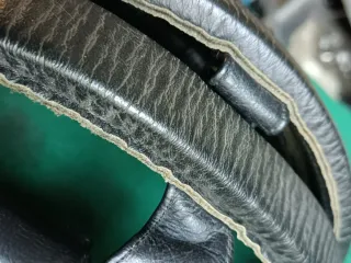 Casco Ciclismo Danese Vintage Pelle Nera