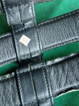 Casco Ciclismo Danese Vintage Pelle Nera