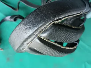 Casco Ciclismo Danese Vintage Pelle Nera