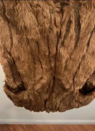 Chaleco Zara Niña Marrón Peluche