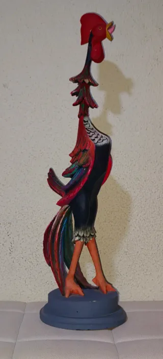 Escultura Gallo Madera