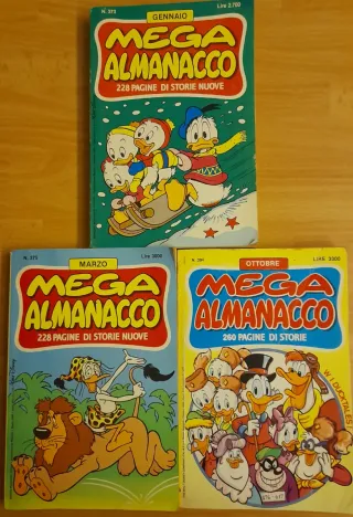 Tre fumetti Mega almanacco anni 80