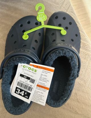 Crocs forro polar talla 35