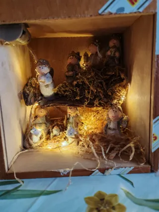 Natività in scatola sigari cubani