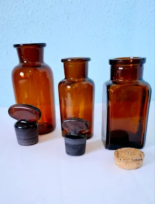 Frascos Antiguos Farmacia Laboratorio Botellas