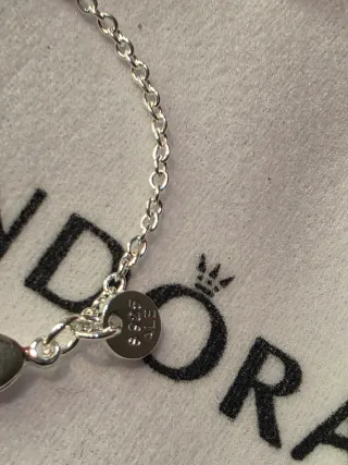 Conjunto Pandora Corazón Rojo Plata