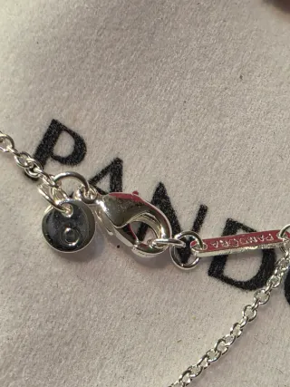 Conjunto Pandora Corazón Rojo Plata