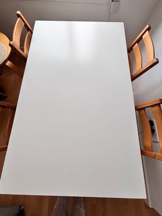 Mesa extensible IKEA Laneberg blanca