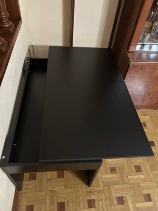 Mesa de centro elevable negra