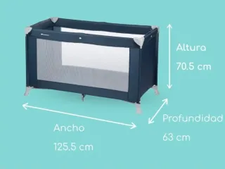Parque cuna de viaje 125.5 x 63 x 70.5 cm