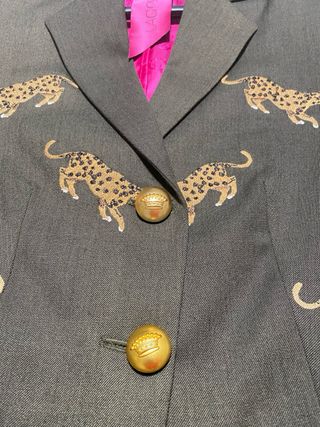 LA CONDESSA Traje Verde con Leopardo